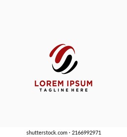 S simple minimalis moderna plantilla de logotipo vectorial