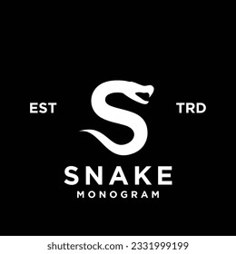 S Snake initial letter icon design template
