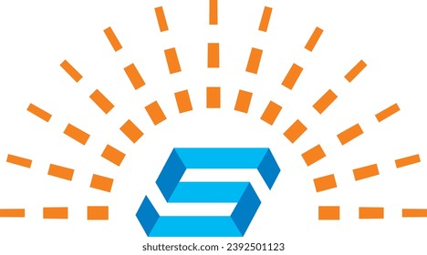 diseño del logotipo solar de S, logotipo del archivo vectorial, 
