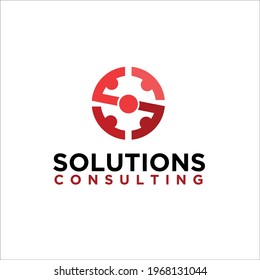 s solution consulting logo designs simple modern