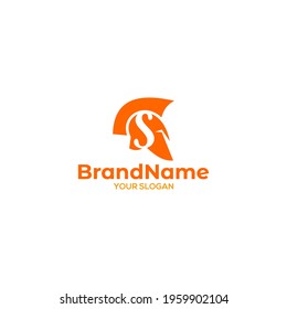 S Spartan Logo Design Vector