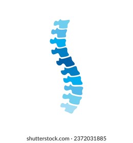 s spine bone logo icon silhouette abstract