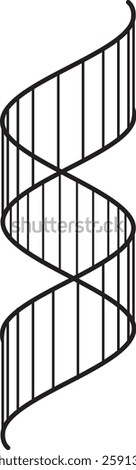 S Spiral Staircase Letterform Logo Icon Emblem Symbol