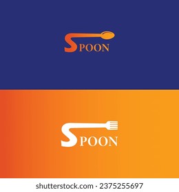 s, spoon logo, spoon, restaurant vector abstract monogram letter