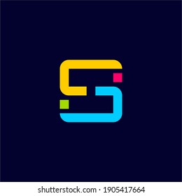 Diseño del logotipo de la comunidad cuadrada S