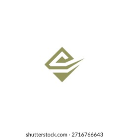 Diseño de logotipo de ilusión de tecnología de línea cuadrada S