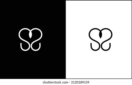 S, SS Abstract Letters Logo Monogram