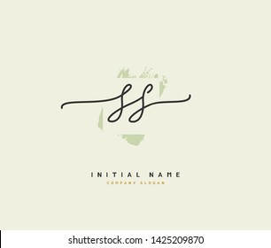 S SS Beauty vector initial logo, handwriting logo of initial wedding, 
fashion, jewerly, signature, boutique, floral and botanical with creative 
template for any company or business.