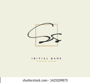 S SS Beauty vector initial logo, handwriting logo of initial wedding, 
fashion, jewerly, signature, boutique, floral and botanical with creative 
template for any company or business.