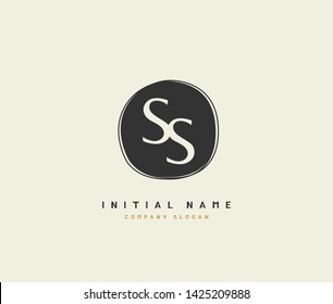 S SS Beauty vector initial logo, handwriting logo of initial wedding, 
fashion, jewerly, signature, boutique, floral and botanical with creative 
template for any company or business.
