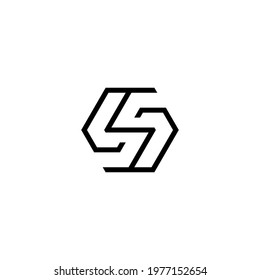 s ss initial logo design vector template