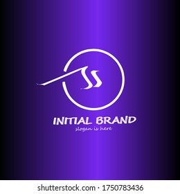 S S SS initial logo handwriting template vector
