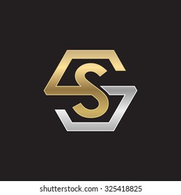 S SS initial logo, hexagon S shape logo
