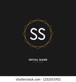 S S SS Initial logo letter with minimalist concept. Vector with scandinavian style logo.