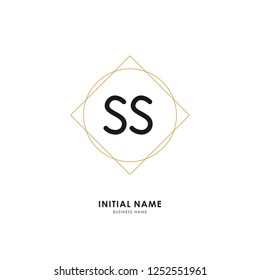 S S SS Initial logo letter with minimalist concept. Vector with scandinavian style logo.
