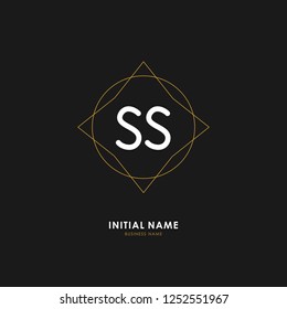 S S SS Initial logo letter with minimalist concept. Vector with scandinavian style logo.