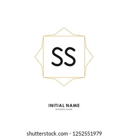 S S SS Initial logo letter with minimalist concept. Vector with scandinavian style logo.