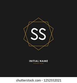 S S SS Initial logo letter with minimalist concept. Vector with scandinavian style logo.