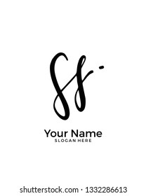 S S SS initial logo signature vector. Handwriting concept logo.