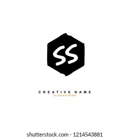 S S SS Initial logo template vector