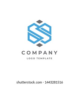 S or SS Letter Initial Logo Template