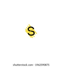 S, SS letter linked uppercase Luxury Premium Logo. Black and Illuminating letter Isolated on white background. Can be used as  business, Brands, Mascot.