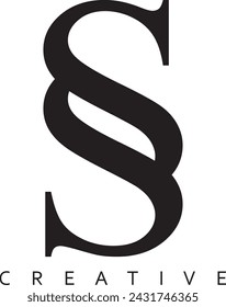 S or SS letter modern logo design