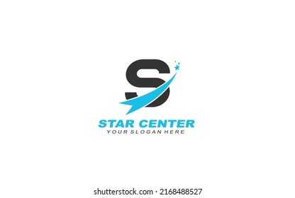 S star logo design inspiration. Vector letter template design for brand.