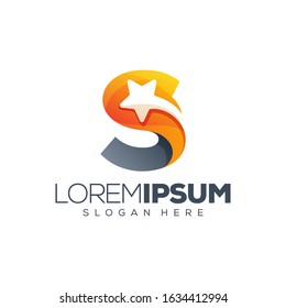 s star logo design vector illustration