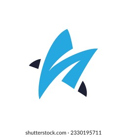 S star monogram abstract logo design. Simple, modern and clean logo vector icon illustration branding