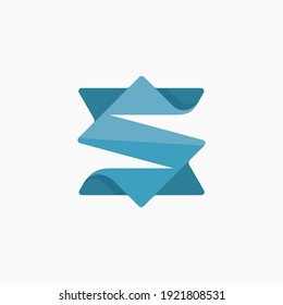 Logotipo geométrico de la tosca estrella de S