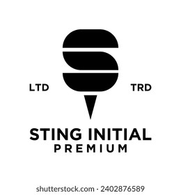 S Sting Letter icon design template