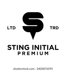 S Sting Letter icon design template