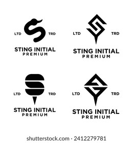 Plantilla de diseño de icono de letra de cadena S