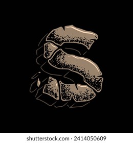 S Stone Hardcore Font Vector