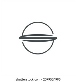 Diseño del logotipo de la letra de trazo S. Icono de Leer el logotipo de pintura negra con diseño de vectores de círculo elegante.