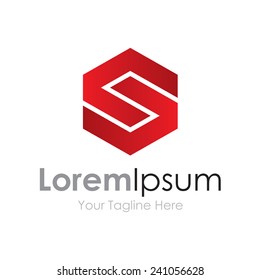 S Strong Capital Red Letter Business Element Icon Logo 