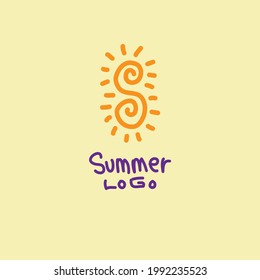 s diseño de vector de tipo de vibración logotipo de verano