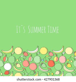 it s summer time wallpaper fun party background vector fruits picture art image design poster event