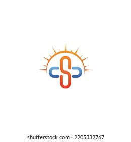 S SUN biotechnology logo icon illustration