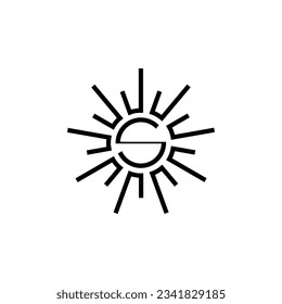 S Sun Line Creative Minimal Logo