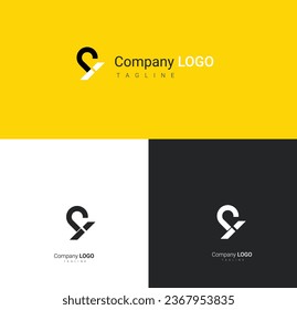 S and T letter logo concept with geometric style. logo design built from the letter S describing solution and the letter T as a puzzle for problem-solving. Creative minimal monochrome monogram logo