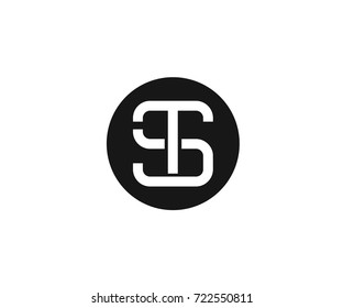S and T Letter Monogram Logo