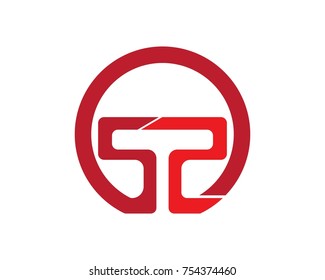 S T Letters Logos Template Symbls Stock Vector (Royalty Free) 754374460 ...