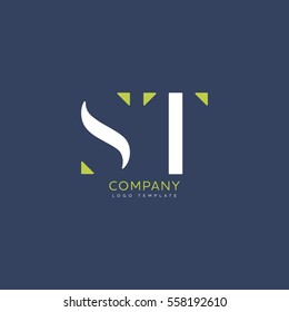 S T logo vector template