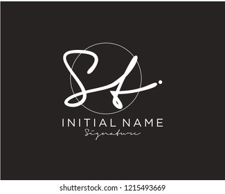 S T Signature initial logo template vector