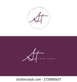  S T ST Initial letter handwriting and signature logo.