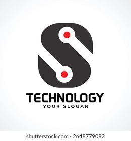 Logotipo S tech, carta de tecnologia