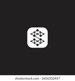 S technology illusion line design logo