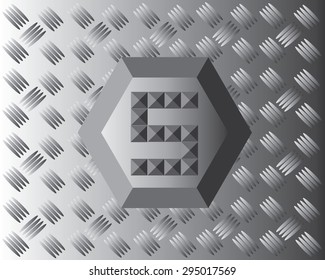 S Text Aluminium Wallpaper